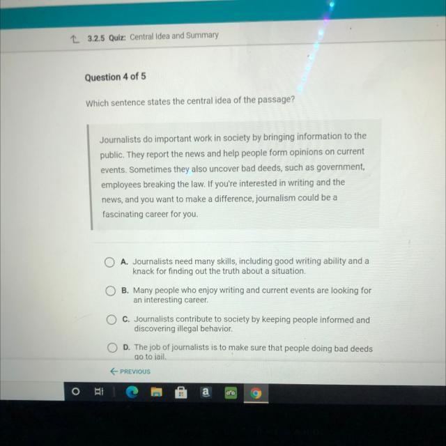 Which sentence states the central idea of the passage?-example-1