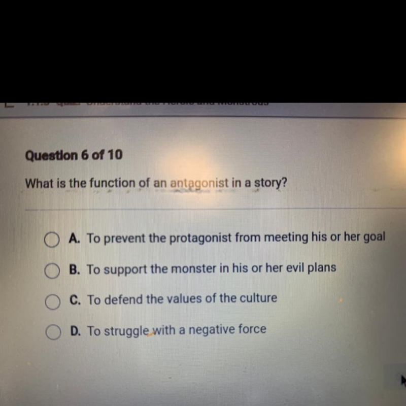 What is the function of an antagonist in a story?-example-1