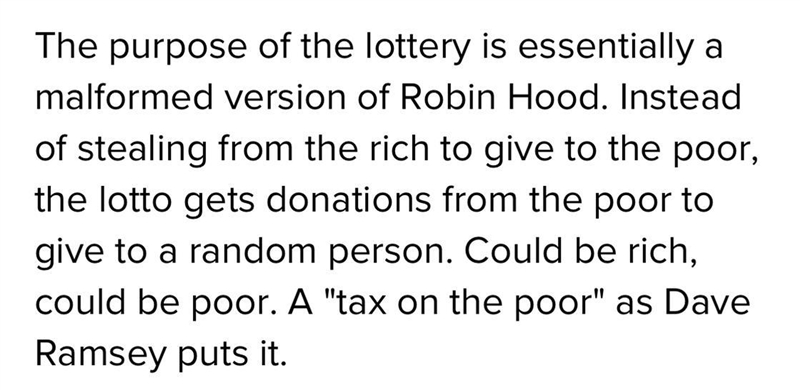 At what point in the story did you realize that "winning" the lottery was-example-1