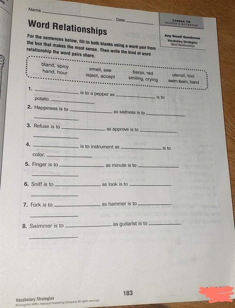 Reader´s notebook pg. 183 6th grade​-example-1