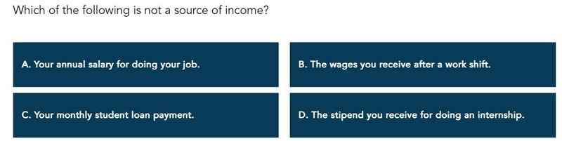 Which of the following is not a source of income-example-1