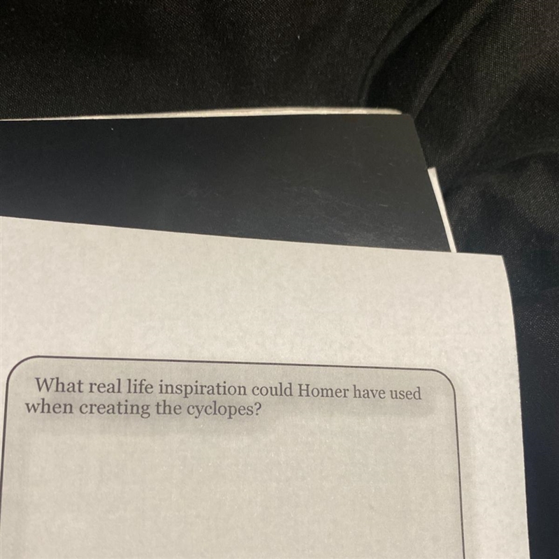 What real life inspiration could Homer have used when creating the cyclopes?-example-1