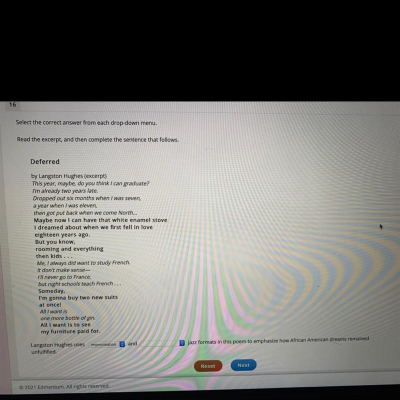 PLEASE HELP PLEASE SECOND BOX: •call and response •alliteration what one please help-example-1