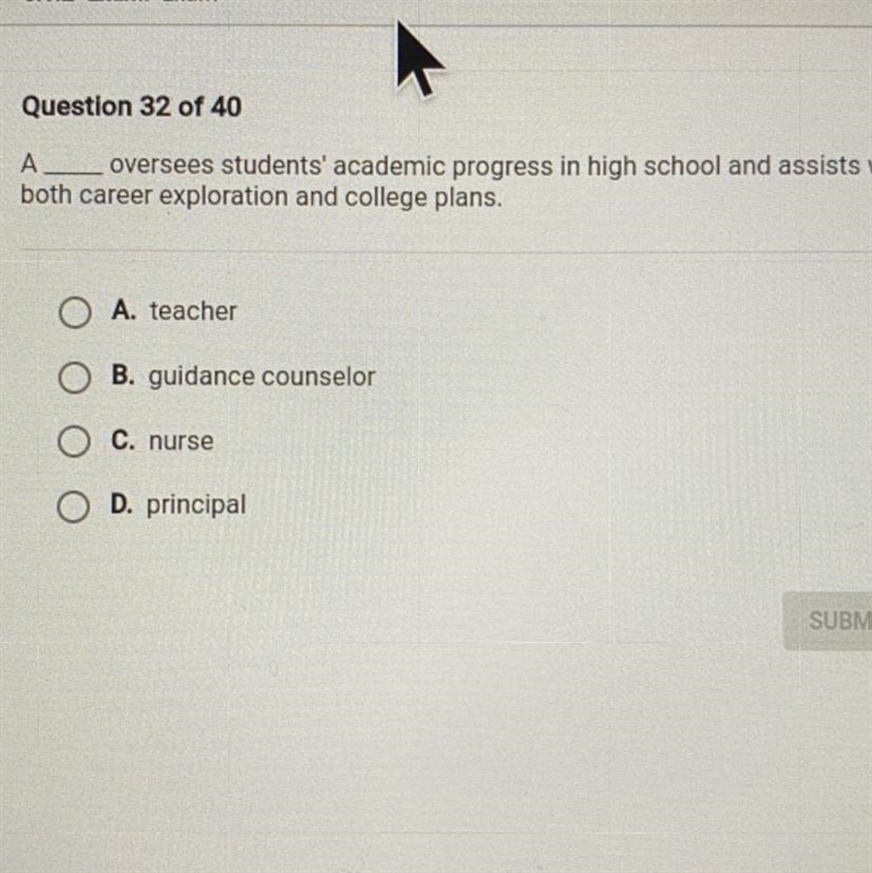 A oversees students' academic progress in high school and assists with both career-example-1