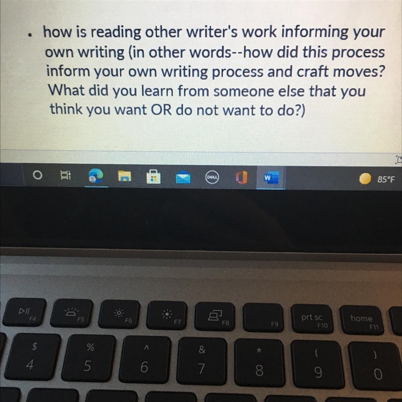 How is reading other writers work informing your own writeing, what did you learn-example-1