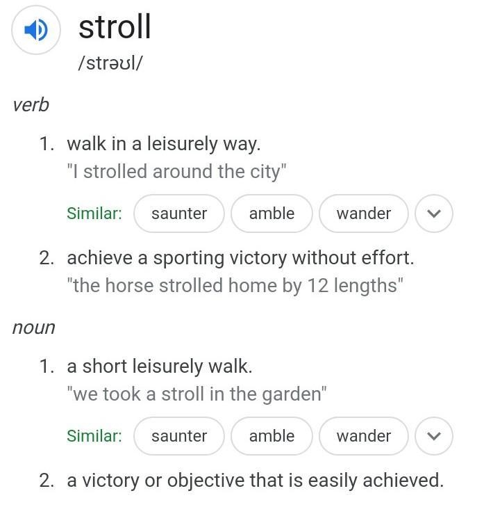 What does stroll mean​-example-1