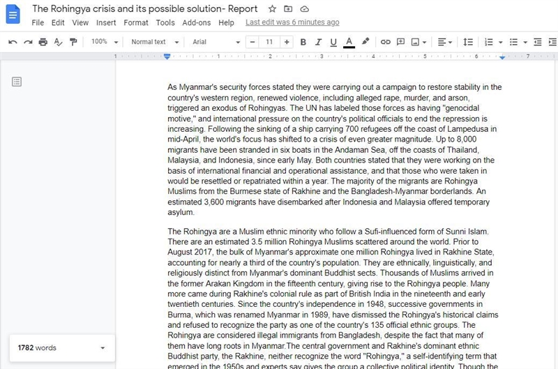 Report writing "The Rohingya crisis and its possible solution" (1500-2000 word-example-2