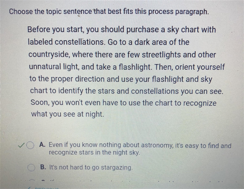 Question 1 of 10 Choose the topic sentence that best fits this process paragraph. Before-example-1