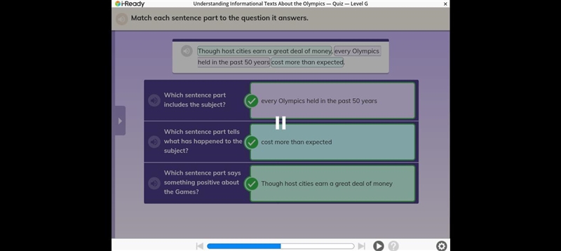 Match each sentence part to the question is answers-example-1