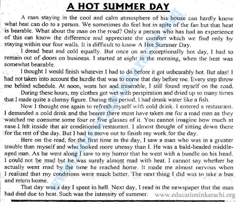 Describe a hot summer afternoon in a park (descriptive writing))-example-1