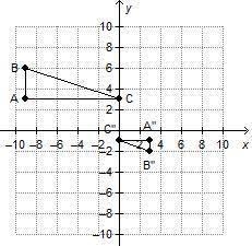 Which transformations could be performed to show that △ABC is similar to △A"B-example-1