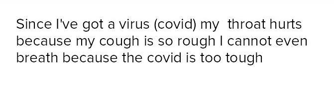 Do some sentences for these words: Cough rough tough​-example-1