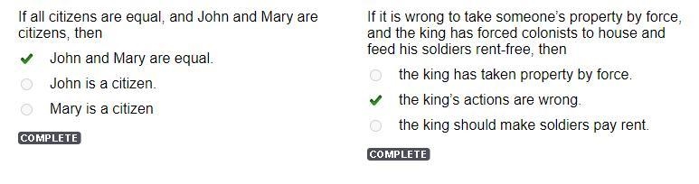 If all citizens are equal, and John and Mary are citizens then-example-1