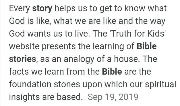 Why are stories and (bible) stories important ?-example-1