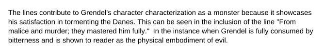 In a response of two to three sentences, explain how these lines contribute to Grendel-example-1