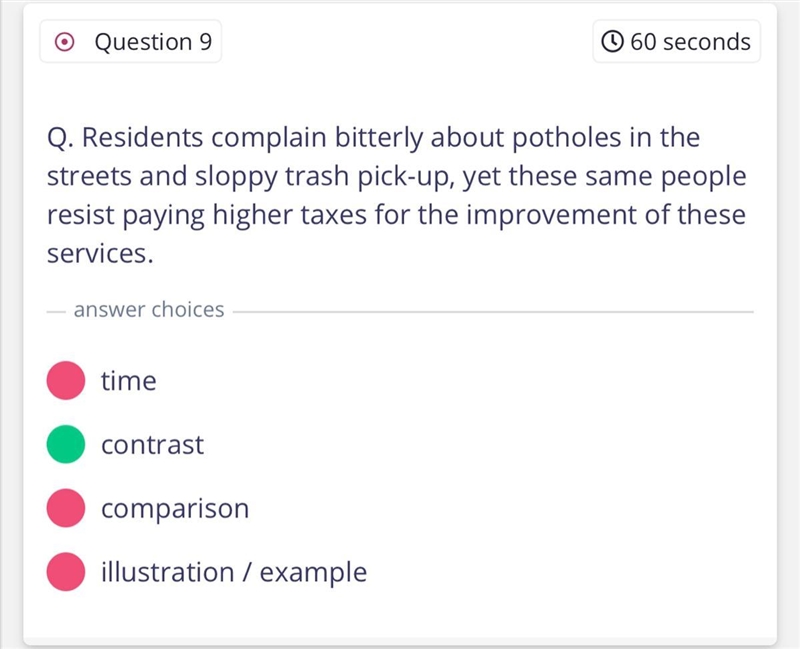 9. Residents complain bitterly about potholes in the streets and sloppy trash pick-example-1