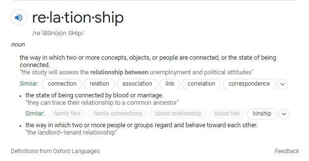 Define the term relationship ​-example-1