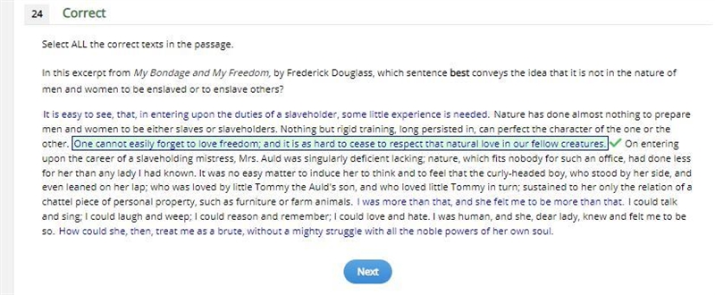 In this excerpt from My Bondage and My Freedom, by Frederick Douglass, which sentence-example-1