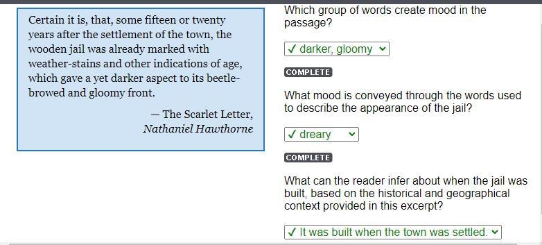 Which group of words create mood in the passage? Certain it is, that, some fifteen-example-1