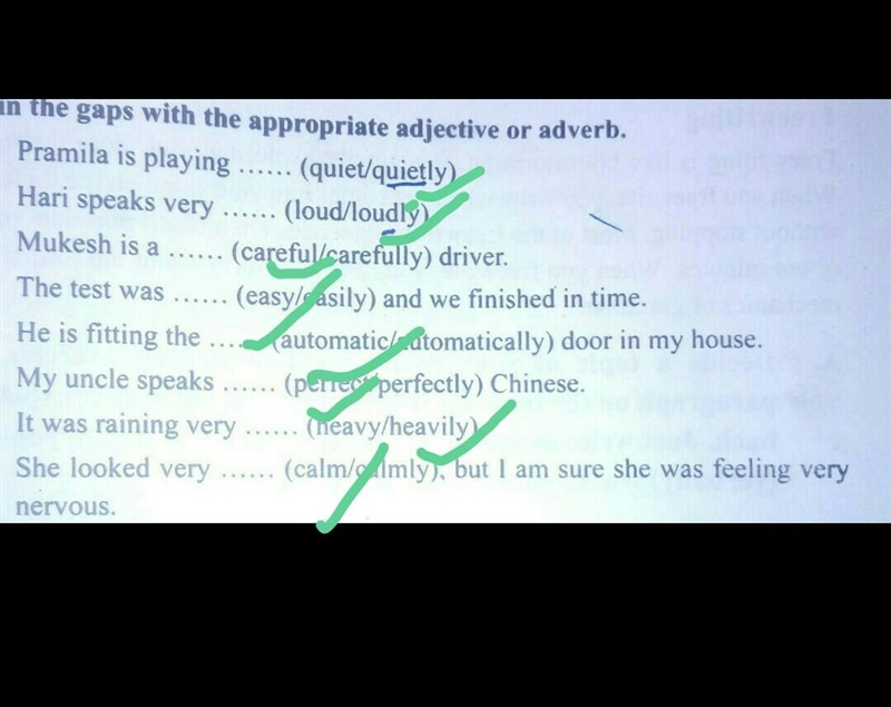 Fill in the gaps with appropriate as adjectivetive adverb.​-example-1