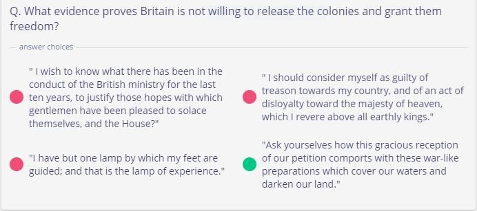 17) What evidence proves that Britain is not willing to release the colonies and grant-example-1