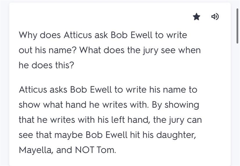 Why does Atticus ask Bob Ewell to write his name during his testimony in Tom Robinson-example-1