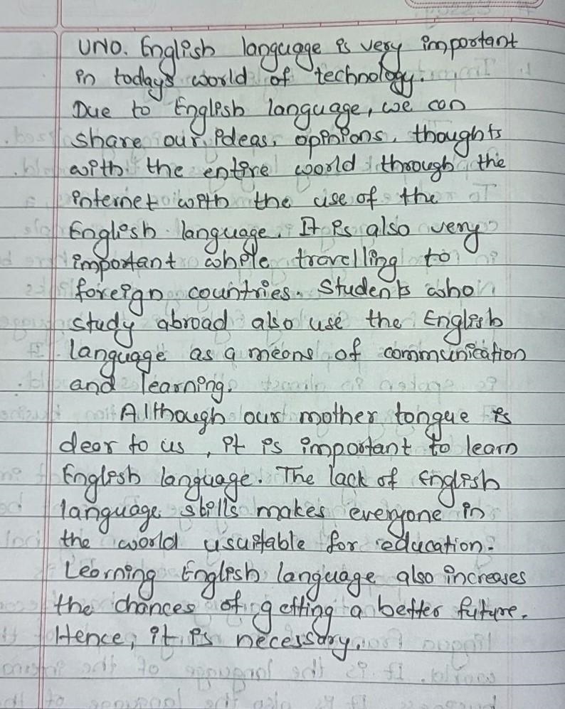 Write an essay on importance of English language.​-example-2