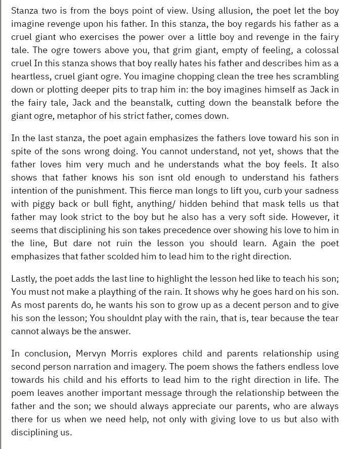 Comparison between my parents and little boy crying in no less than 350-400 words-example-3