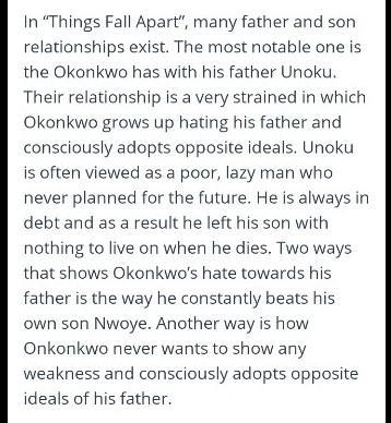 The relationship between okonkwo and unoka essay?​-example-1