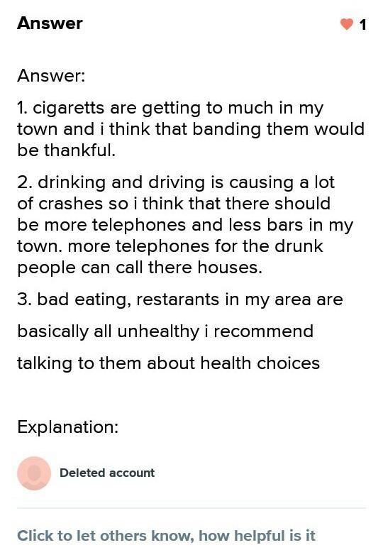 Write a letter to your local government authority commenting on three health hazards-example-1