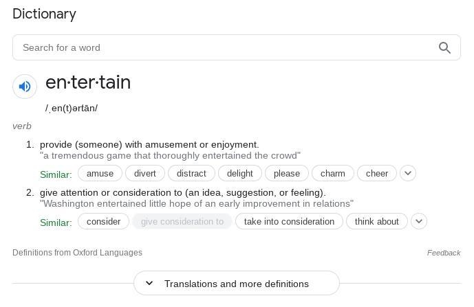 What does it mean entertain????-example-1