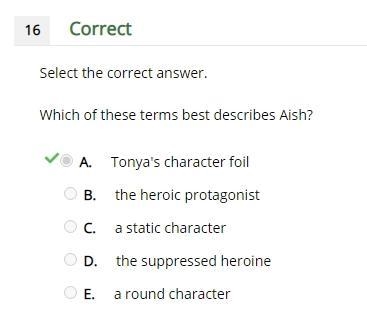 Select the correct answer. Which of these terms best describes Aish? O A. a round-example-1