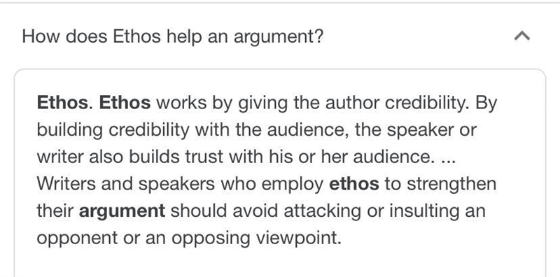How would you use ethos in a argument to win?-example-1