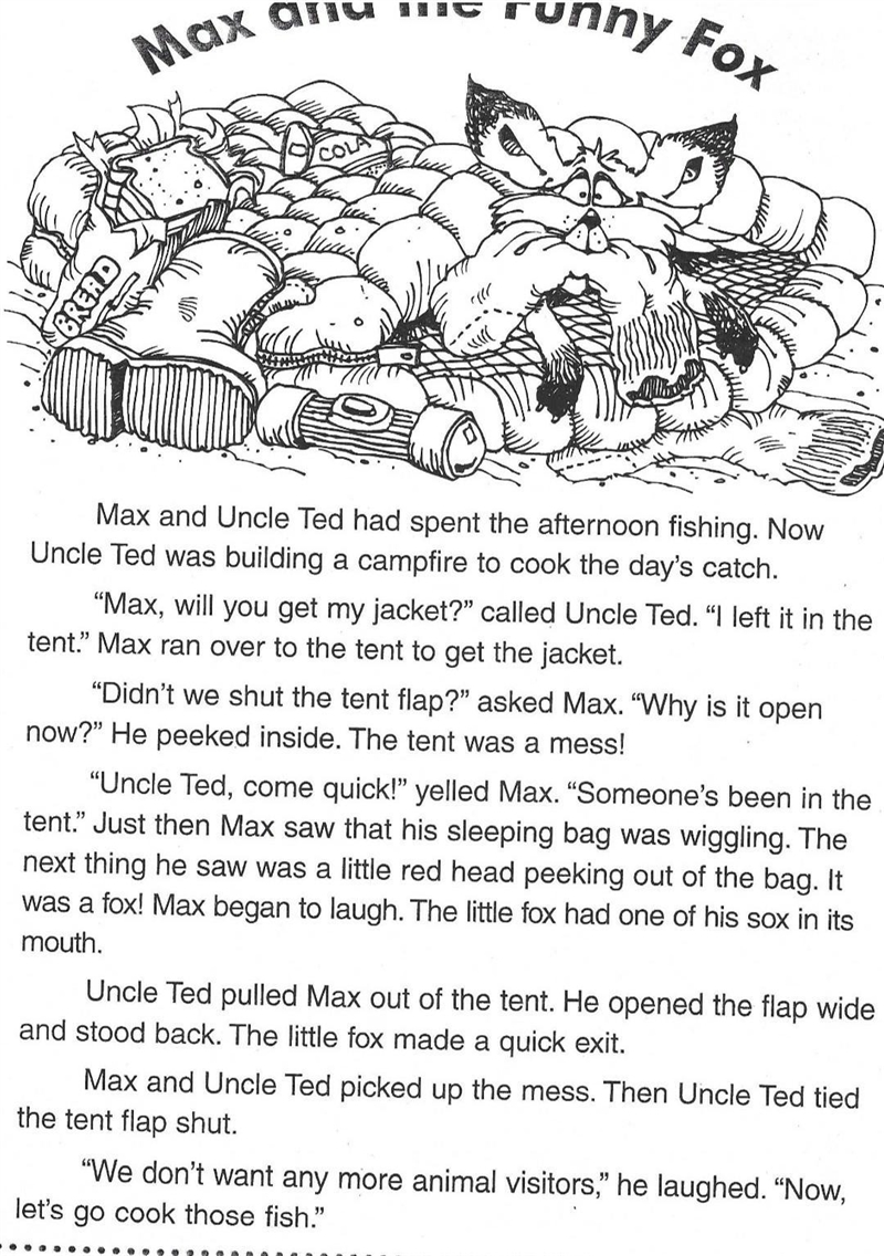 Max the fox story.please thanks-example-1