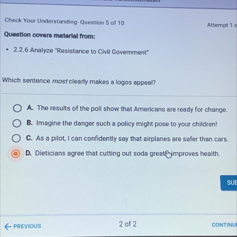 Please help , which sentence most clearly makes Lagos appeal?-example-1