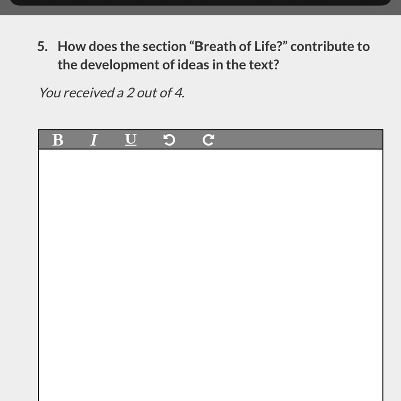 5. How does the section “Breath of Life?” contribute to the development of ideas in-example-1