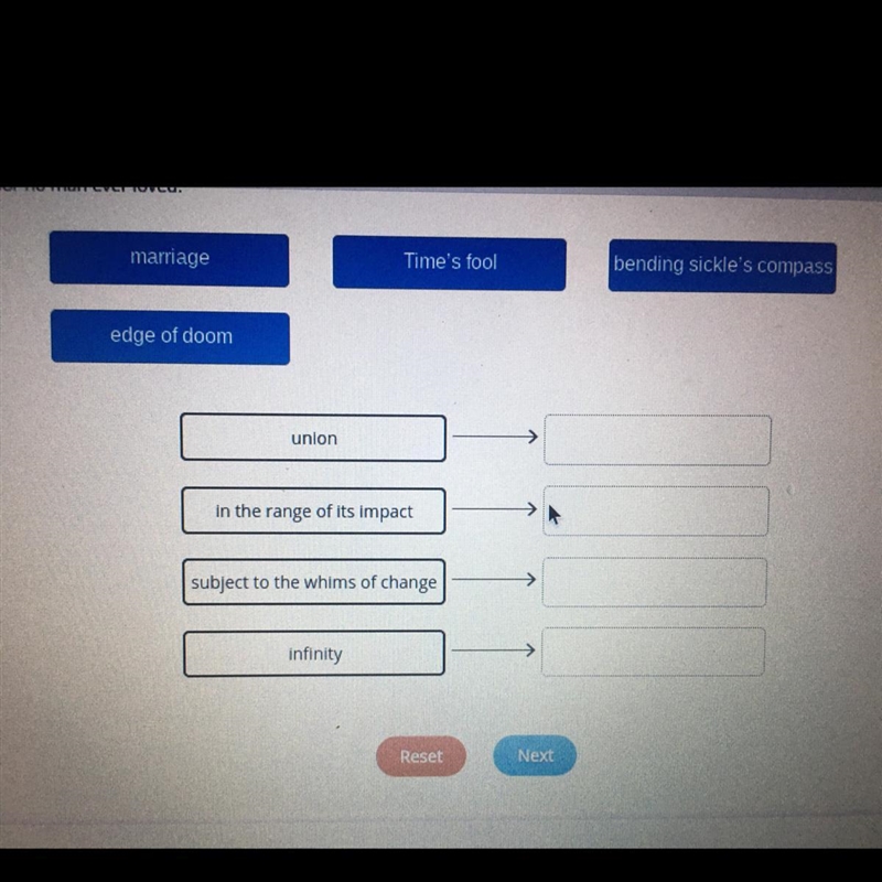 Drag each title to the correct box. Sonnet 116-example-1