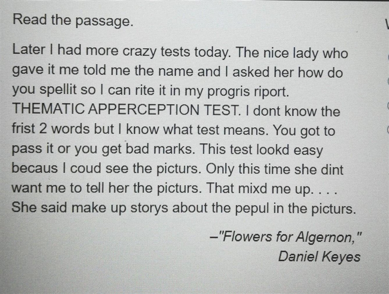 Which word best describes the tone of the passage? -Excited -nervous -confident -sorrowful-example-1