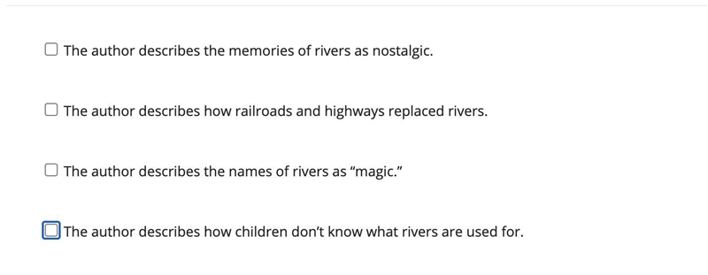 Read the paragraph from “Rivers and Stories,” Part 1. Though the names are still magic-example-2