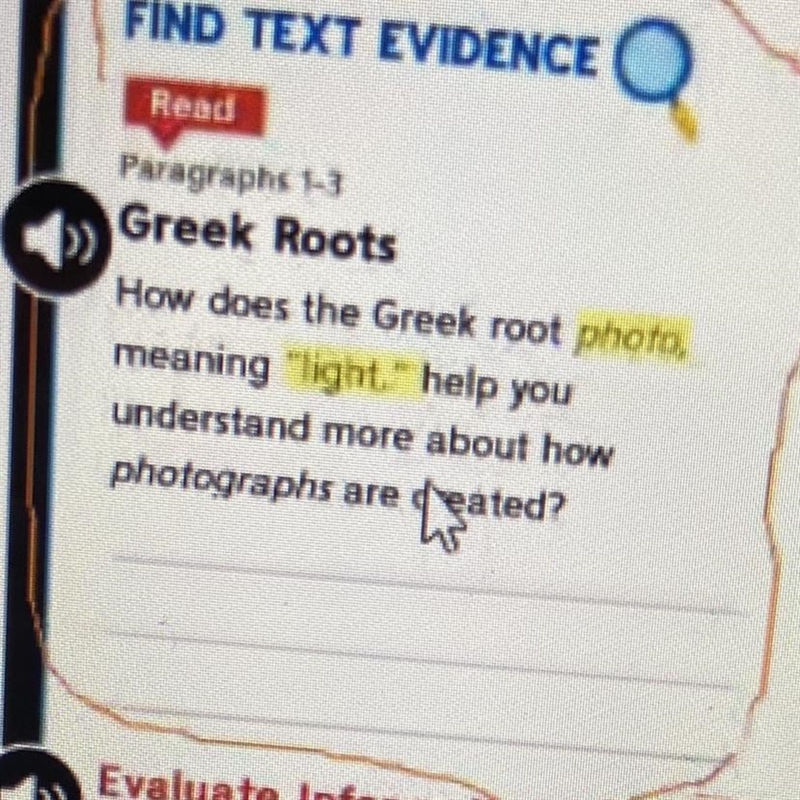 How does the Greek root photo meaning light help you understand more about photographs-example-1