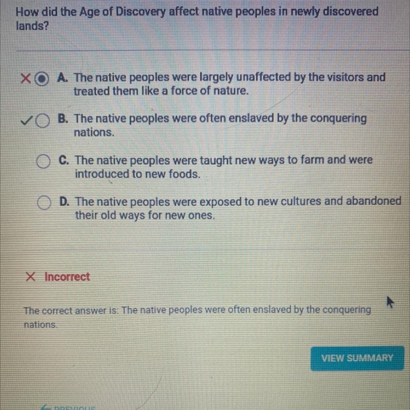 How did the Age of Discovery affect native peoples in newly discovered lands?-example-1