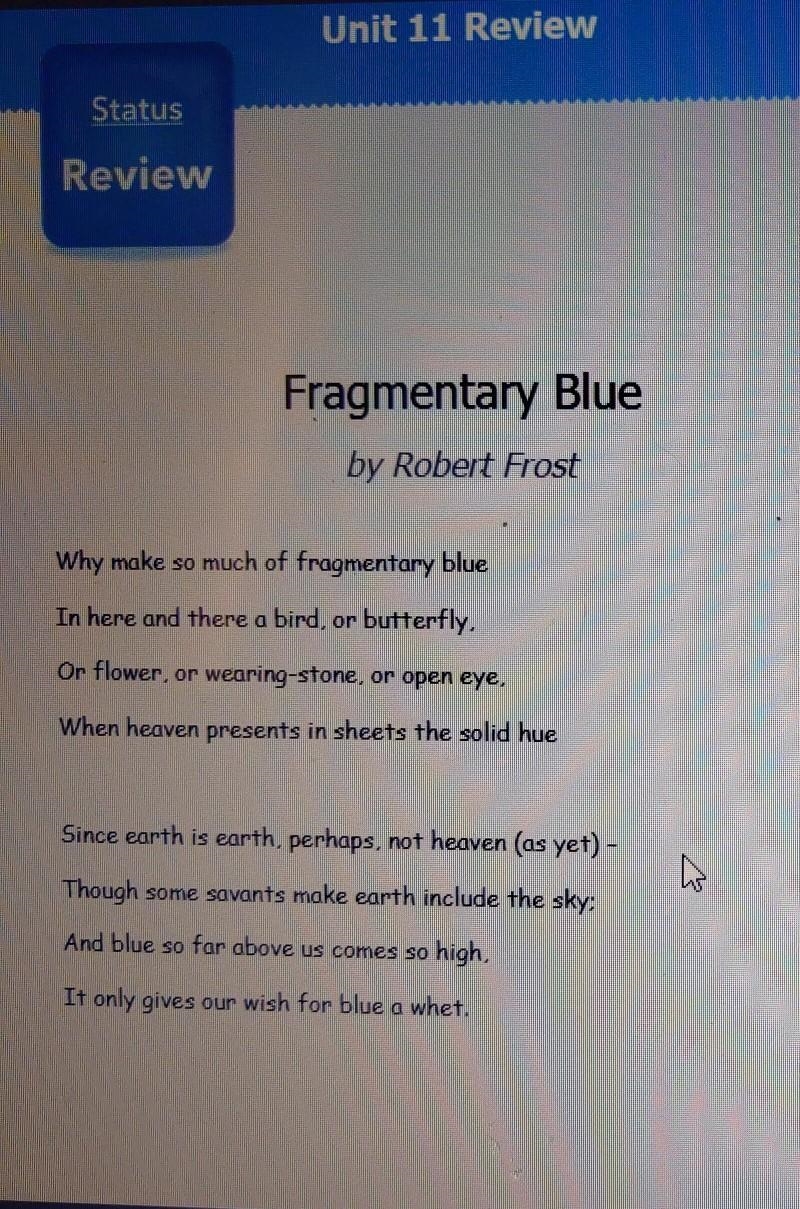 I really need help what is the rhyme scheme of the second stanza if Robert Frost's-example-1