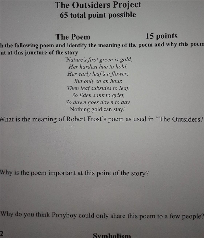 If you have read the outsiders please help me. ​-example-1