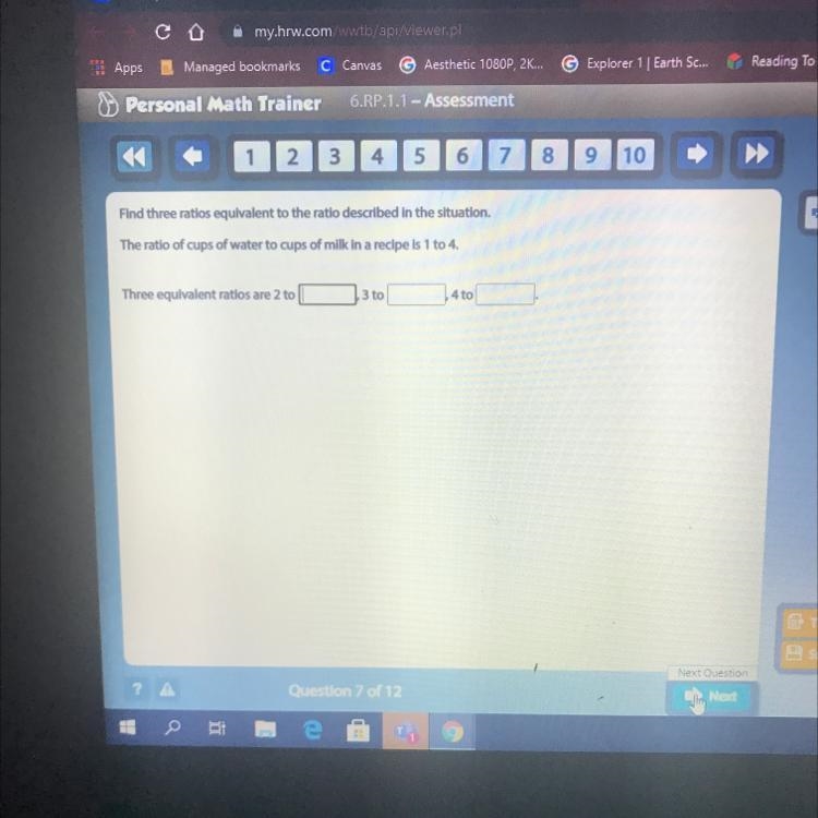 Find three ratlos equivalent to the ratio described in the situation The ratio of-example-1