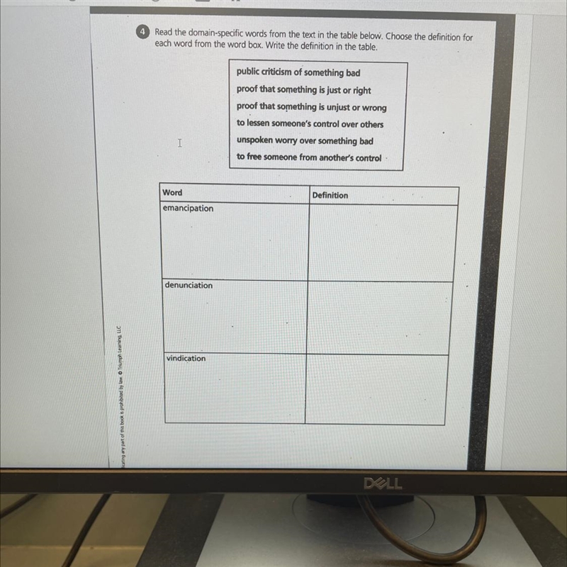 Read the domain-specific words from the text in the table below. Choose the definition-example-1