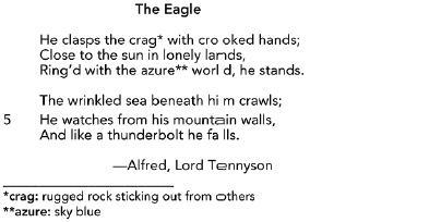 4. Literary Text: “The Eagle,” Alfred, Lord Tennyson Read this poem by Alfred, Lord-example-1