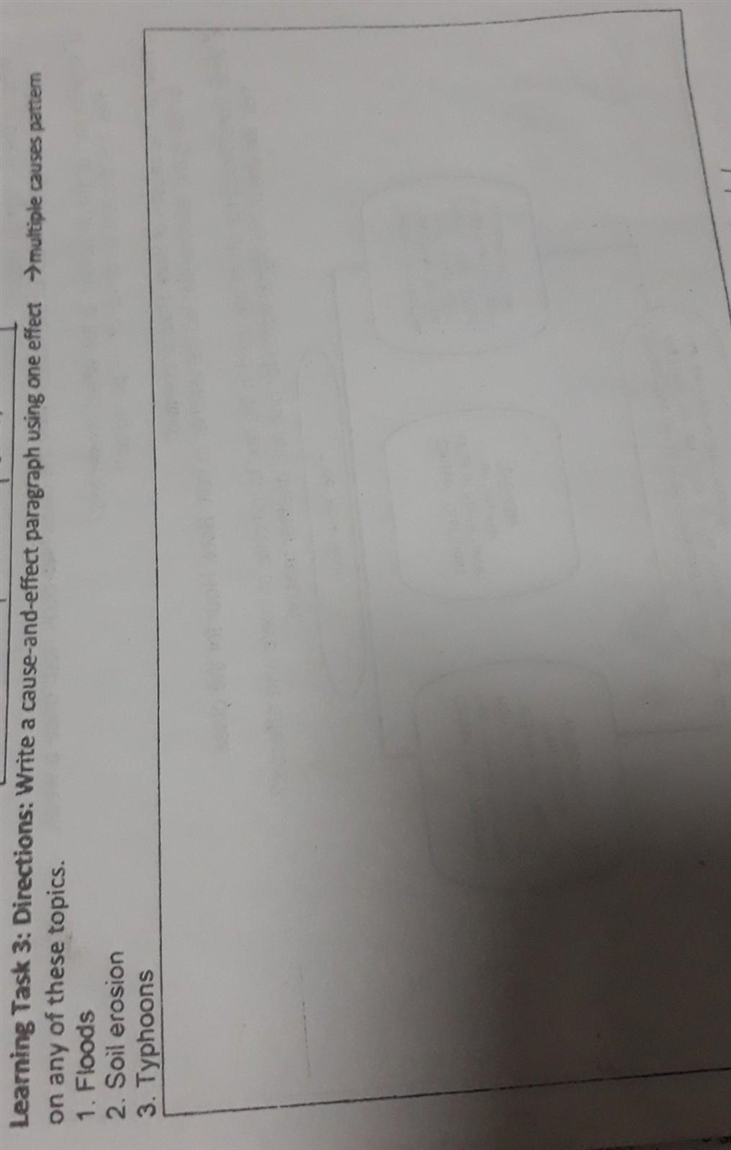 Learning Task 3 : Direction : Write a cause-and-effect paragraph using one effect-example-1