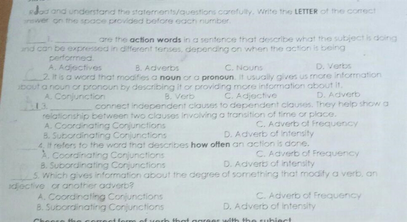 read and understand the statement question carefully write the letterof the correct-example-1