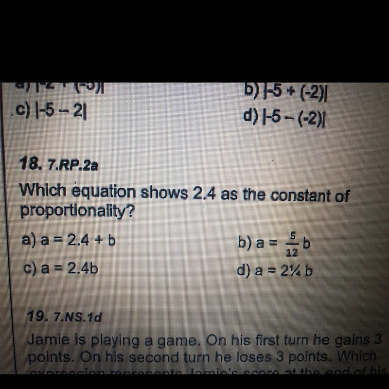 Which equation shows 2.4 as the constant of proportionality?-example-1