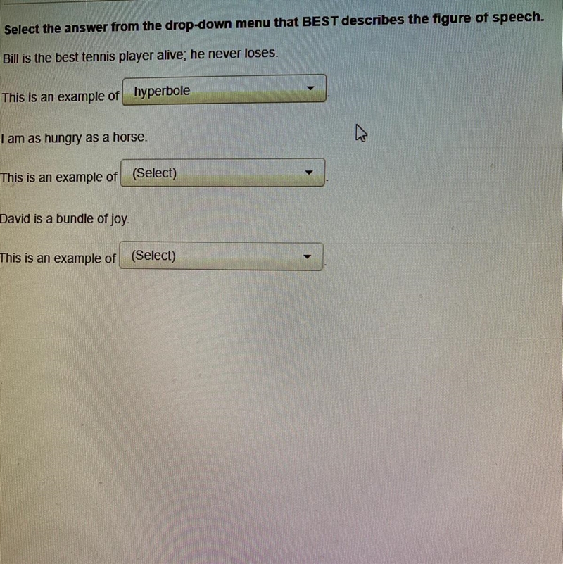 Select the answer from the drop-down menu that BEST describes the figure of speech-example-1